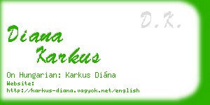 diana karkus business card
